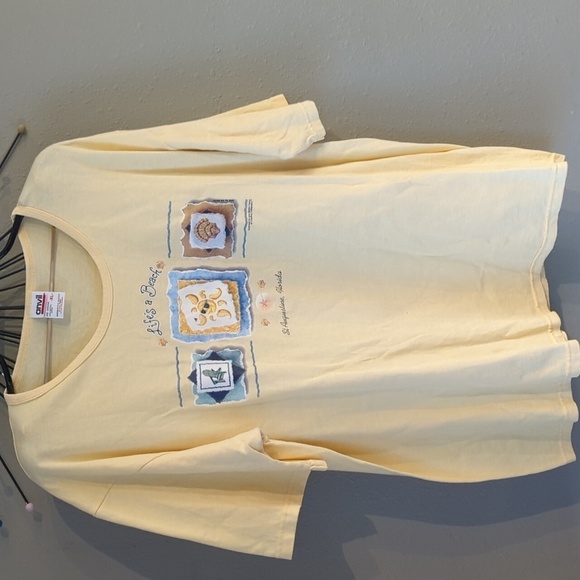 Anvil St Augustine Florida Vintage shirt XL Light Yellow Lynn Norton Parker y2k - Picture 1 of 10